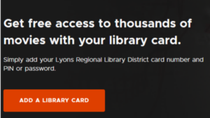screenshot of add a library card button