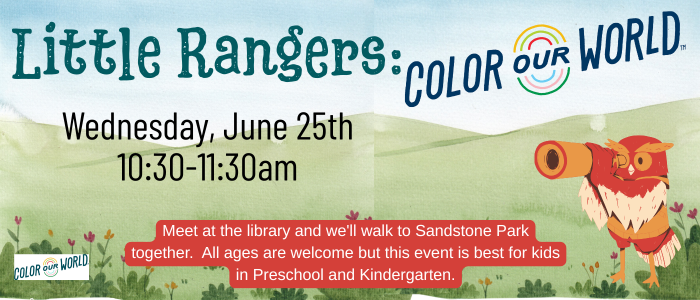 Little Rangers walk to Sandstone Park June 25th 1030am-1130am