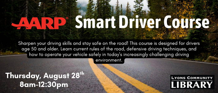 AARP Smart Driver Course 8/28/25 8am-1230pm