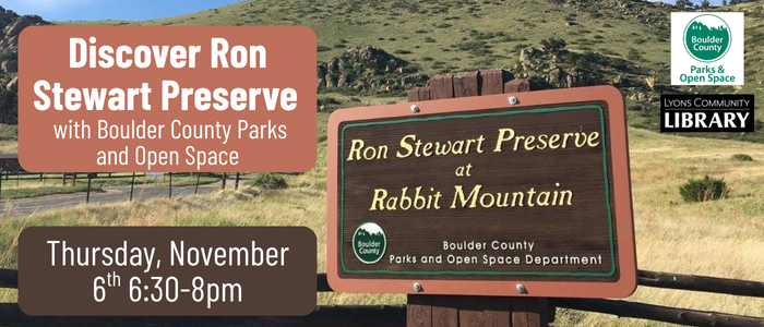 Discover Ron Stewart Preserve at Rabbit Mountain w/ Boulder County Parks & Open Space 11/6 630-8pm