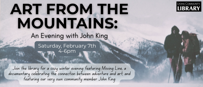 Art From the Mountains- showing Documentary "Moving Line" February 7th 4-6pm