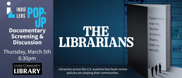 the librarians The Librarians- Doc screening and discussion Thursday 3/5/2026 6:30pm